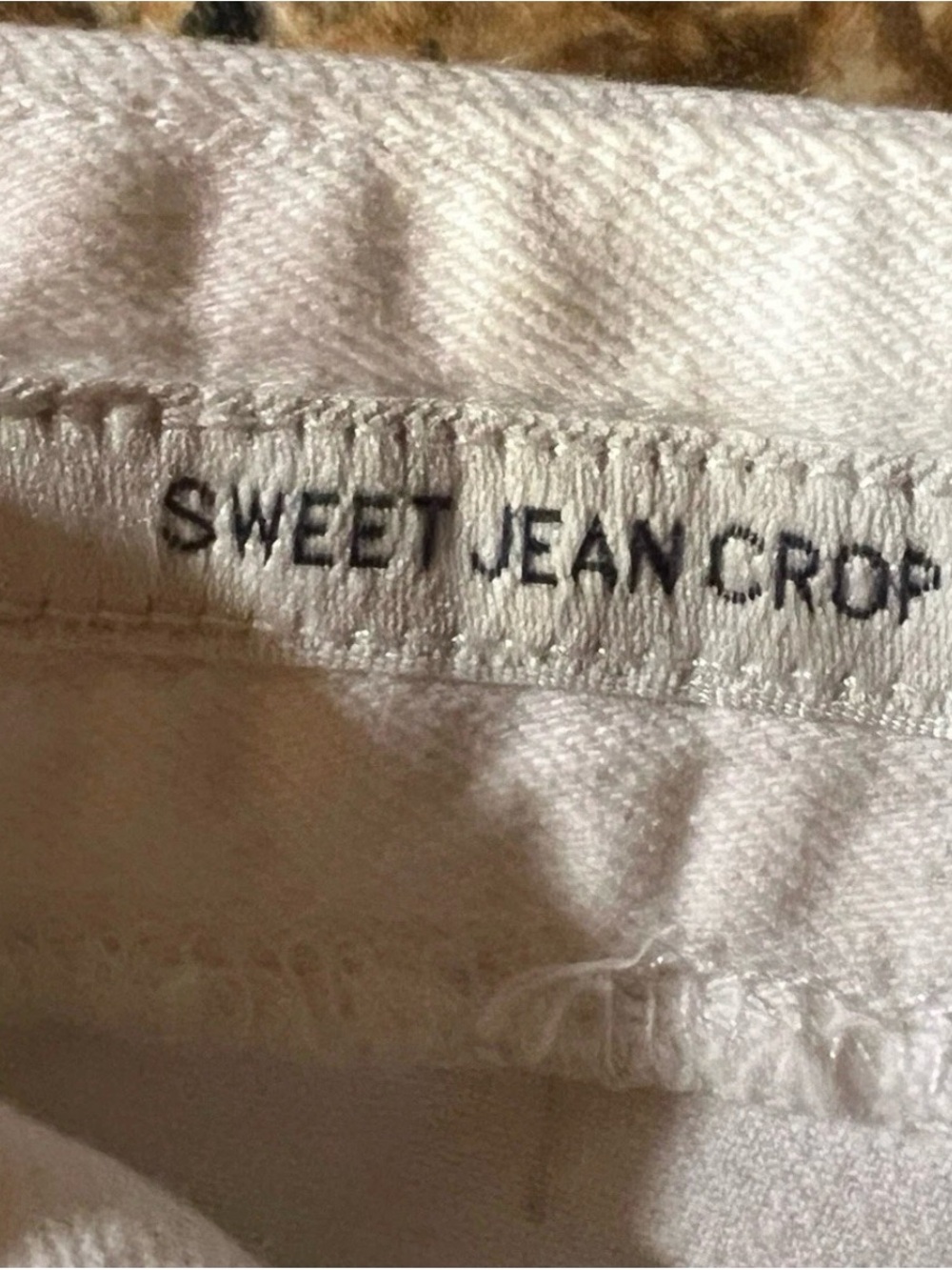White Cropped Straight-Leg Jeans - Picture 10 of 16